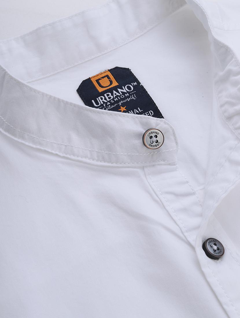 white solid casual shirt - 17451383 - Zoom Image - 5