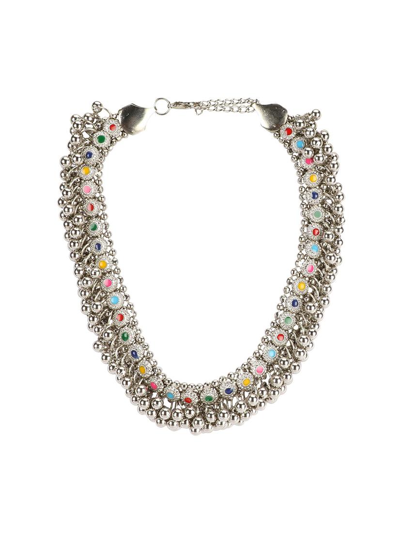 silver brass necklaces and earring - 17451452 - Zoom Image - 1