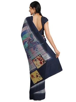 floral printed saree with blouse - 17451682 - Standard Image - 2