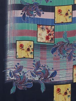 floral printed saree with blouse - 17451682 - Standard Image - 4