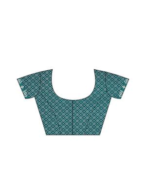 bnadhani printed saree with blouse - 17451701 - Standard Image - 3