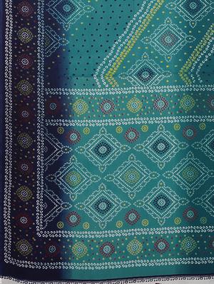 bnadhani printed saree with blouse - 17451701 - Standard Image - 5