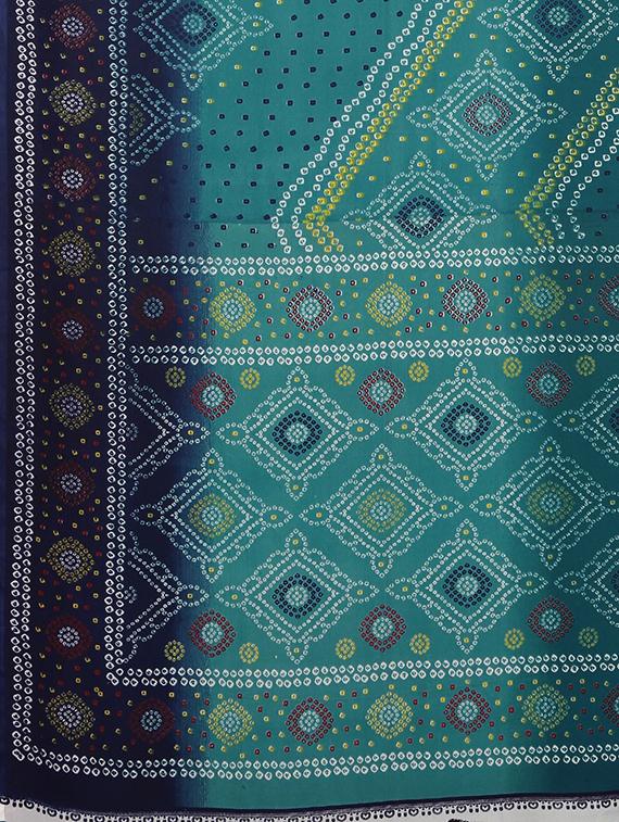 bnadhani printed saree with blouse - 17451701 - Zoom Image - 5