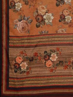 floral printed saree with blouse - 17451708 - Standard Image - 4