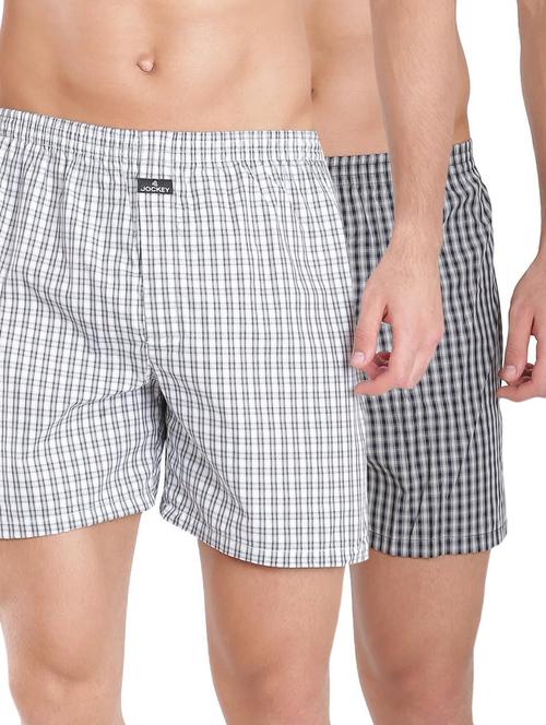 set of 2 multi colored checkered boxer - 17451789 - Standard Image - 1