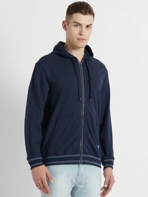 navy blue solid sweatshirt - 17452260 - Standard Image - 2