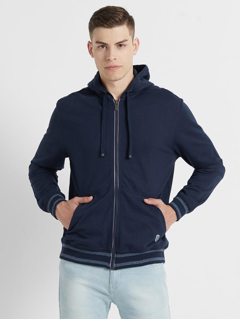 navy blue solid sweatshirt - 17452260 - Zoom Image - 1