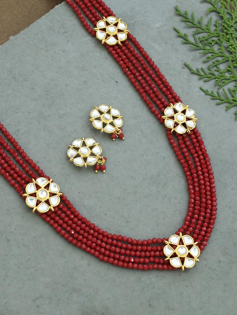 red brass long necklace - 17452626 - Zoom Image - 1