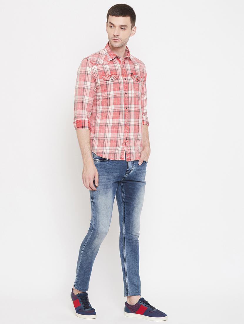 pink checkered casual shirt - 17452628 - Zoom Image - 4
