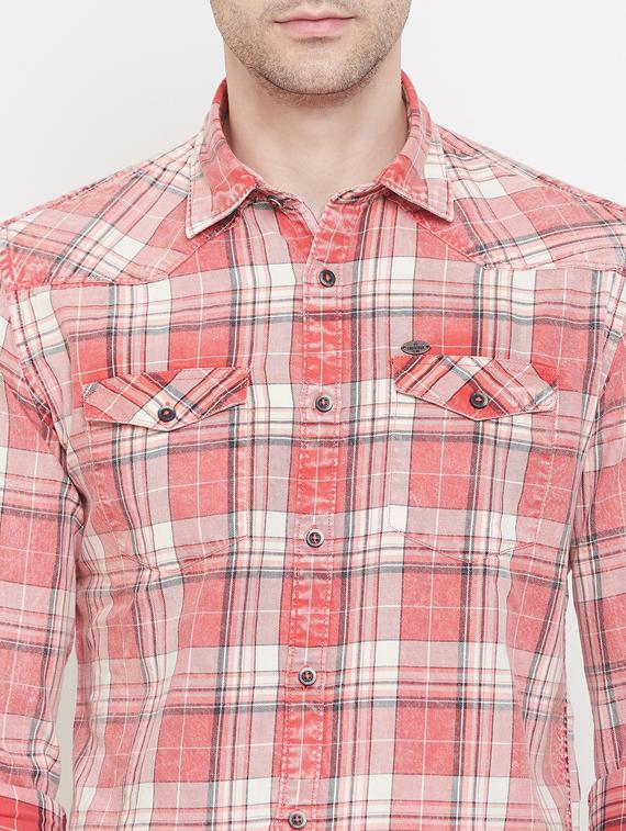pink checkered casual shirt - 17452628 - Zoom Image - 5