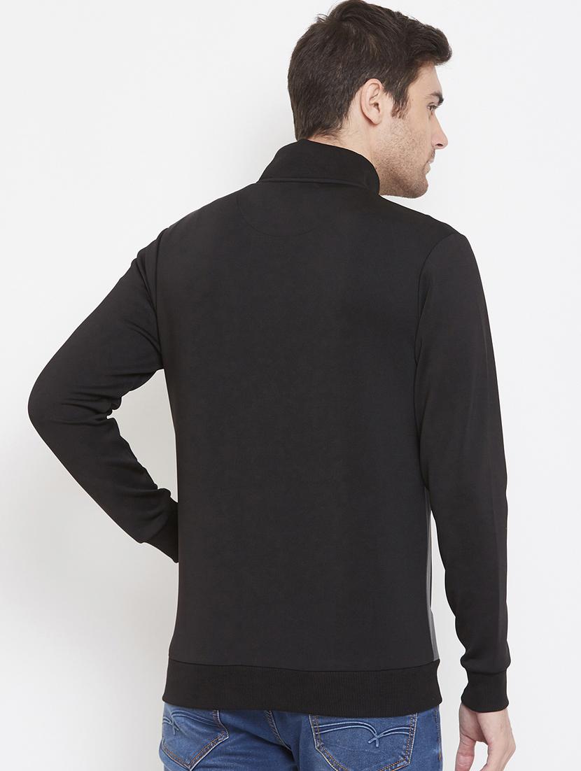 black color block casual jacket - 17452634 - Zoom Image - 3