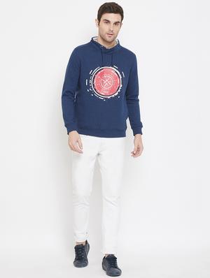 blue chest print sweatshirt - 17452636 - Standard Image - 4