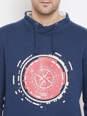 blue chest print sweatshirt - 17452636 - Standard Image - 5