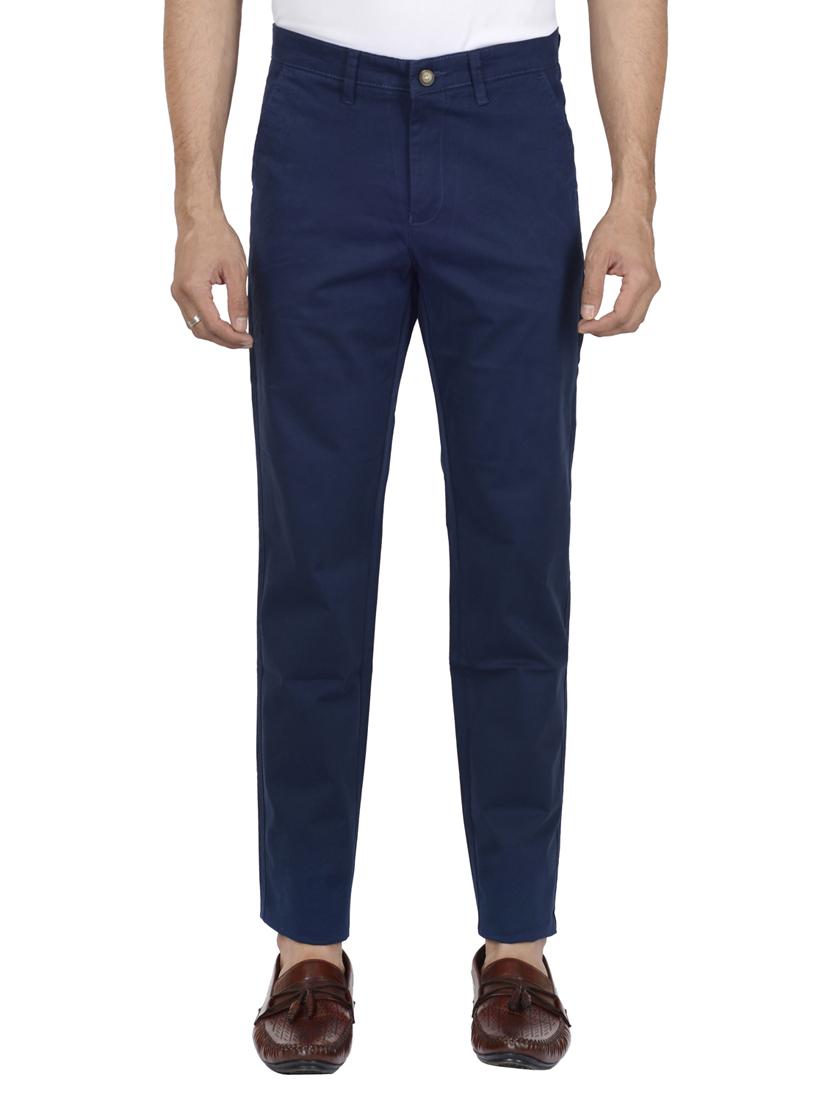 blue solid chinos - 17452723 - Zoom Image - 1