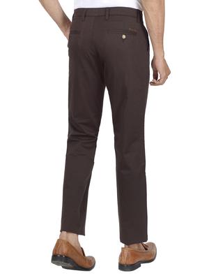 brown solid chinos - 17452724 - Standard Image - 3