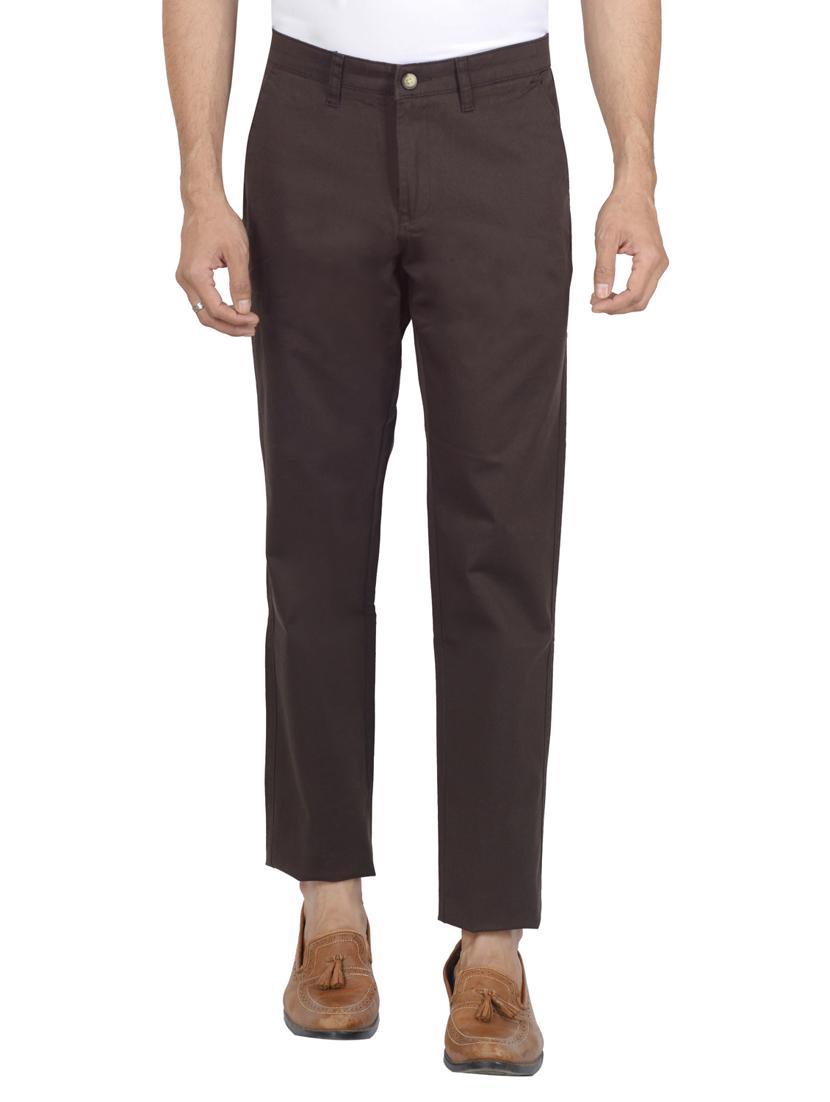 brown solid chinos - 17452724 - Zoom Image - 1