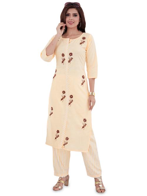 embroidered kurta palazzo set - 17453335 - Standard Image - 1