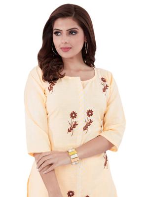 embroidered kurta palazzo set - 17453335 - Standard Image - 3