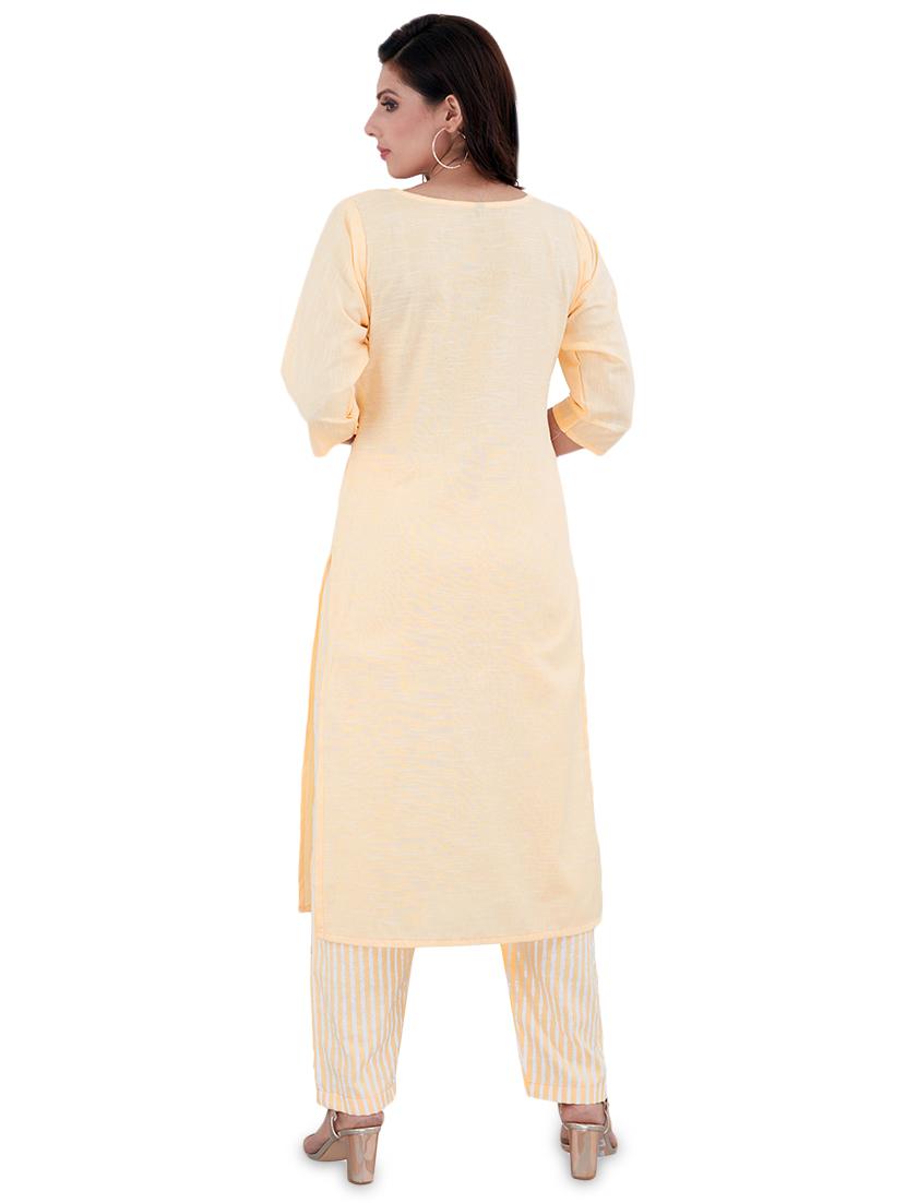 embroidered kurta palazzo set - 17453335 - Zoom Image - 2