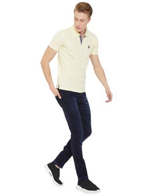 yellow solid collared t-shirt - 17453422 - Standard Image - 4