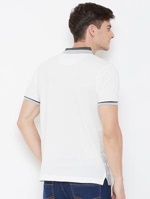 white printed polo t-shirt - 17453468 - Standard Image - 3