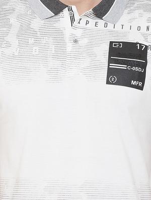 white printed polo t-shirt - 17453468 - Standard Image - 5