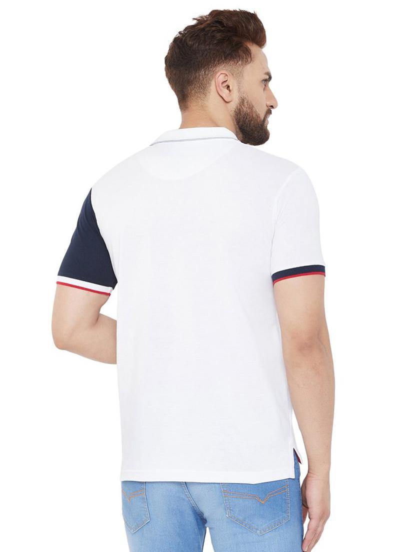 white printed polo t-shirt - 17453470 - Zoom Image - 3