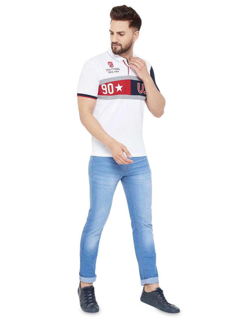 white printed polo t-shirt - 17453470 - Zoom Image - 4