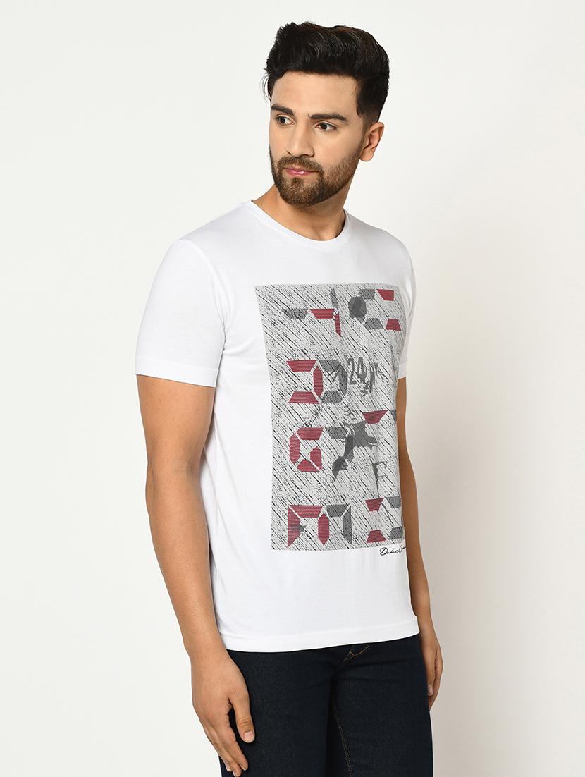 white front print t-shirt - 17453581 - Zoom Image - 2