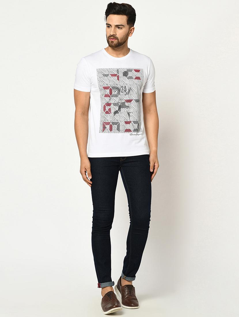 white front print t-shirt - 17453581 - Zoom Image - 4