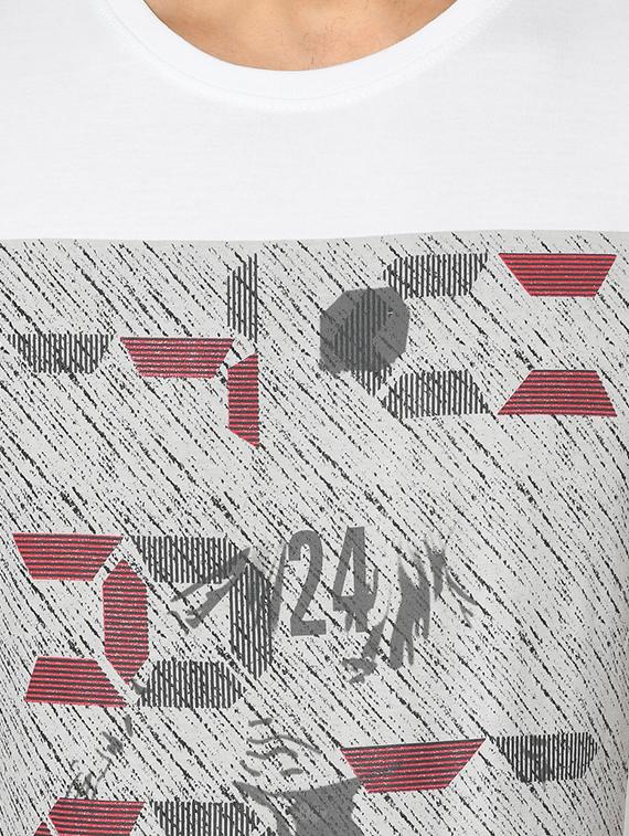 white front print t-shirt - 17453581 - Zoom Image - 5