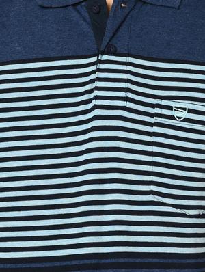 blue striped polo t-shirt - 17453610 - Standard Image - 5