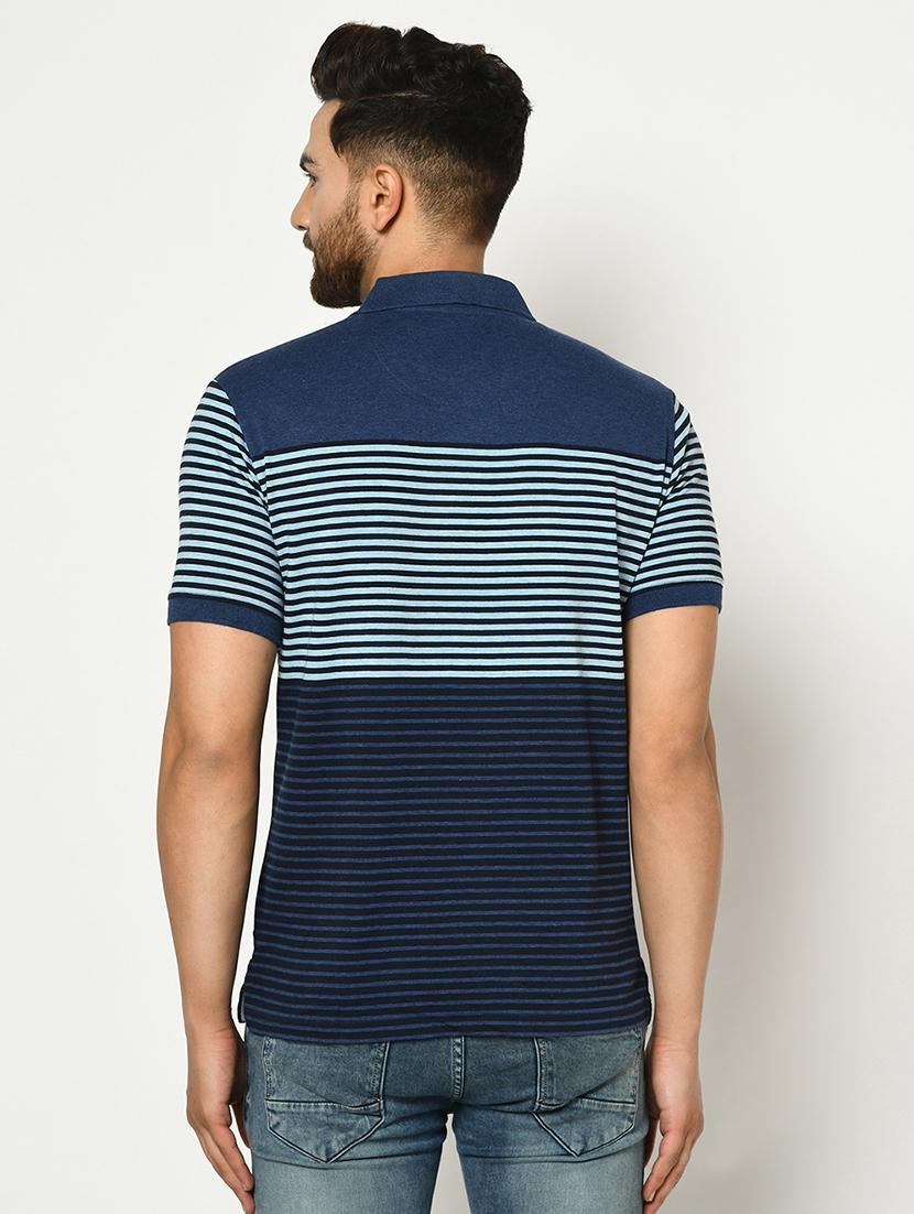 blue striped polo t-shirt - 17453610 - Zoom Image - 3