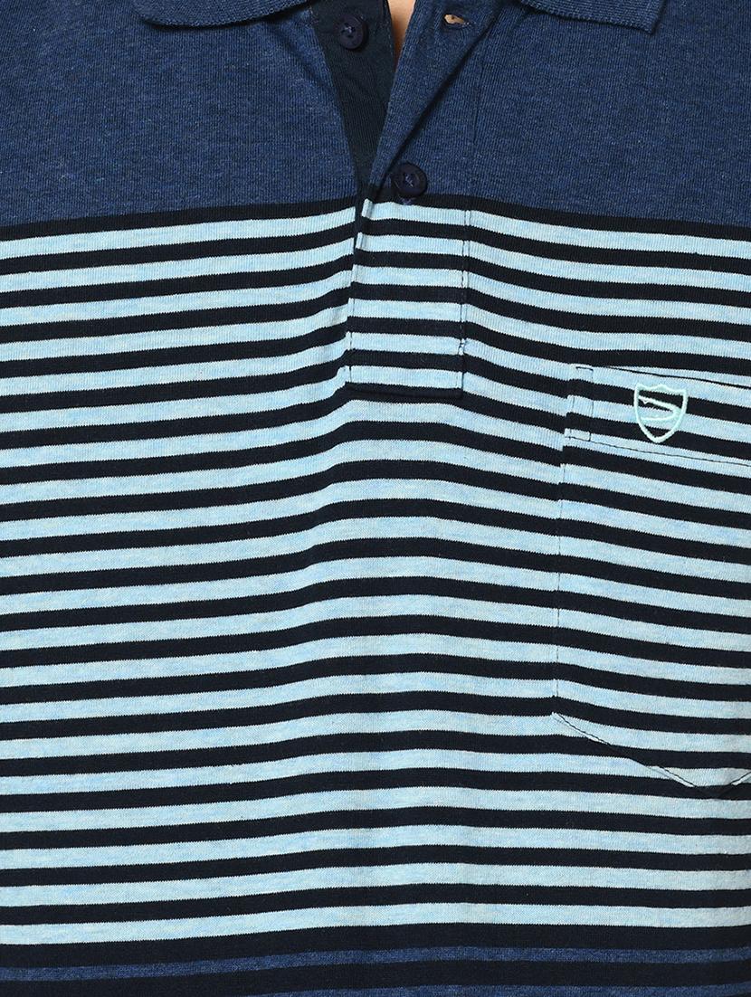 blue striped polo t-shirt - 17453610 - Zoom Image - 5