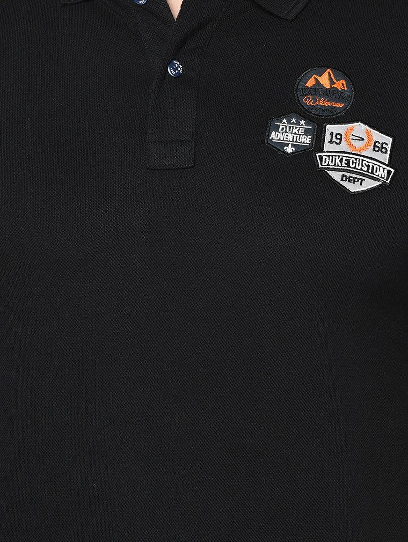 black taped polo t-shirt - 17453624 - Zoom Image - 5