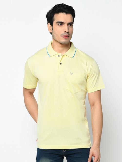 yellow solid polo t-shirt - 17453651 - Standard Image - 1