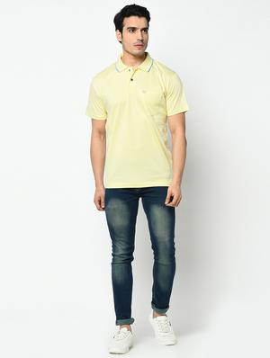 yellow solid polo t-shirt - 17453651 - Standard Image - 4