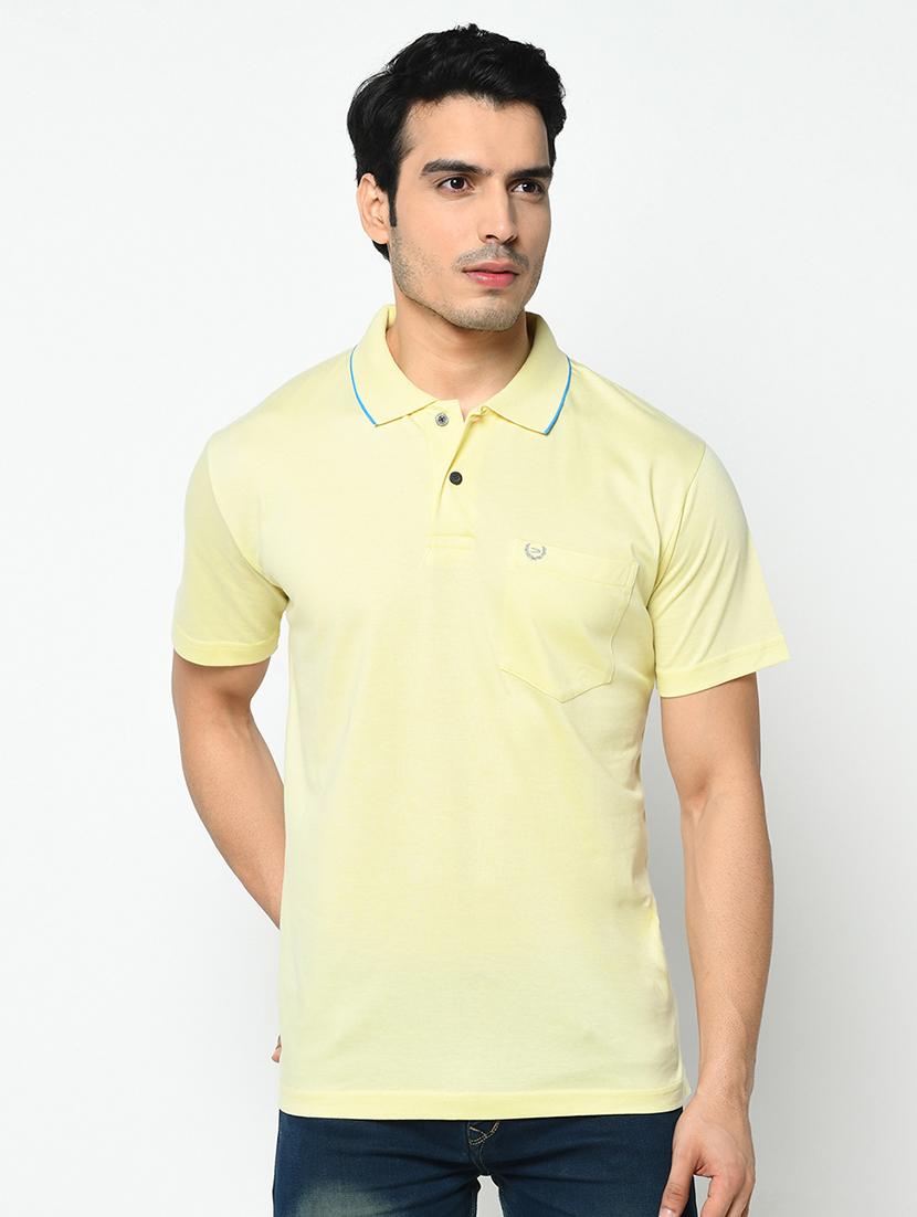 yellow solid polo t-shirt - 17453651 - Zoom Image - 1
