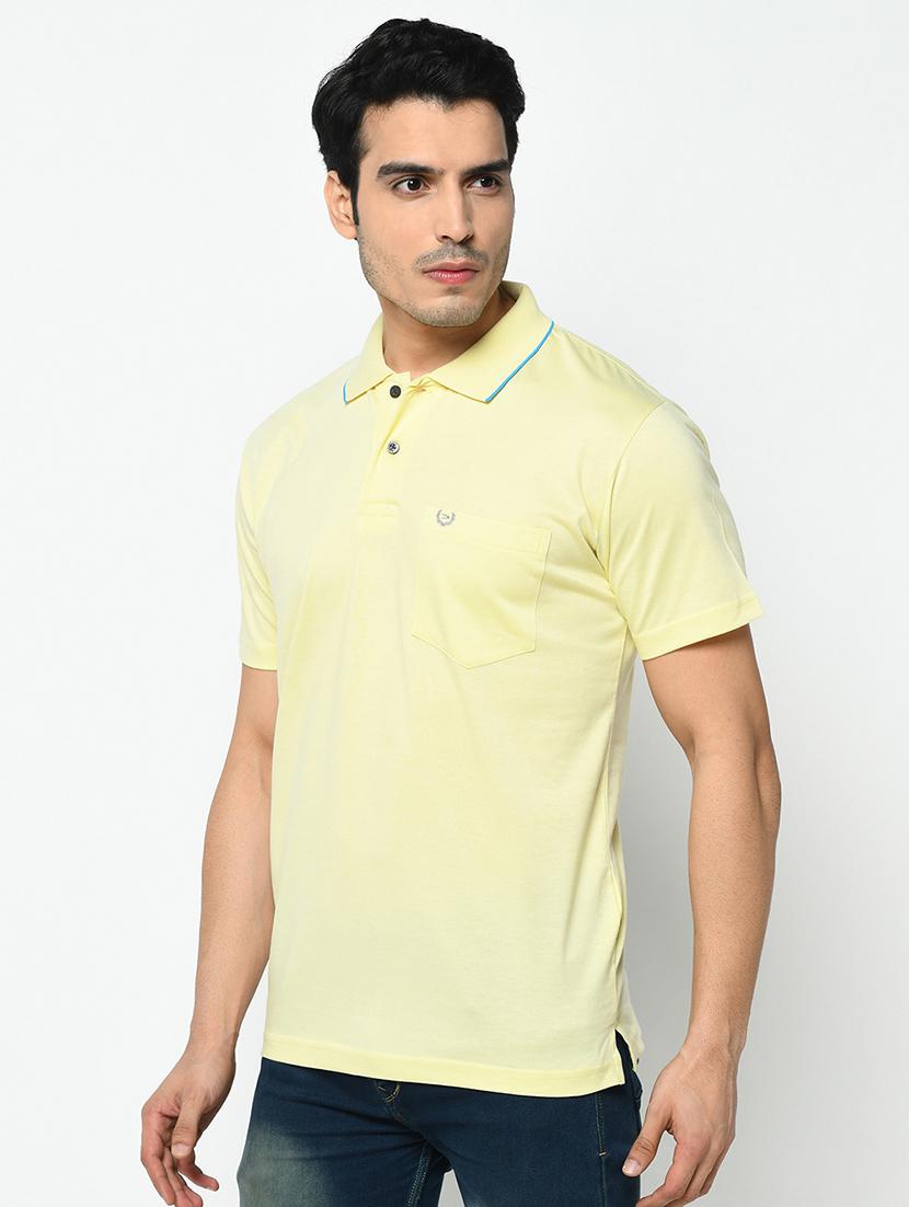 yellow solid polo t-shirt - 17453651 - Zoom Image - 2