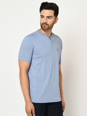 light blue solid pocket t-shirt - 17453682 - Standard Image - 2