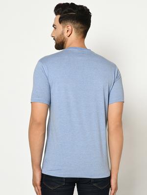 light blue solid pocket t-shirt - 17453682 - Standard Image - 3