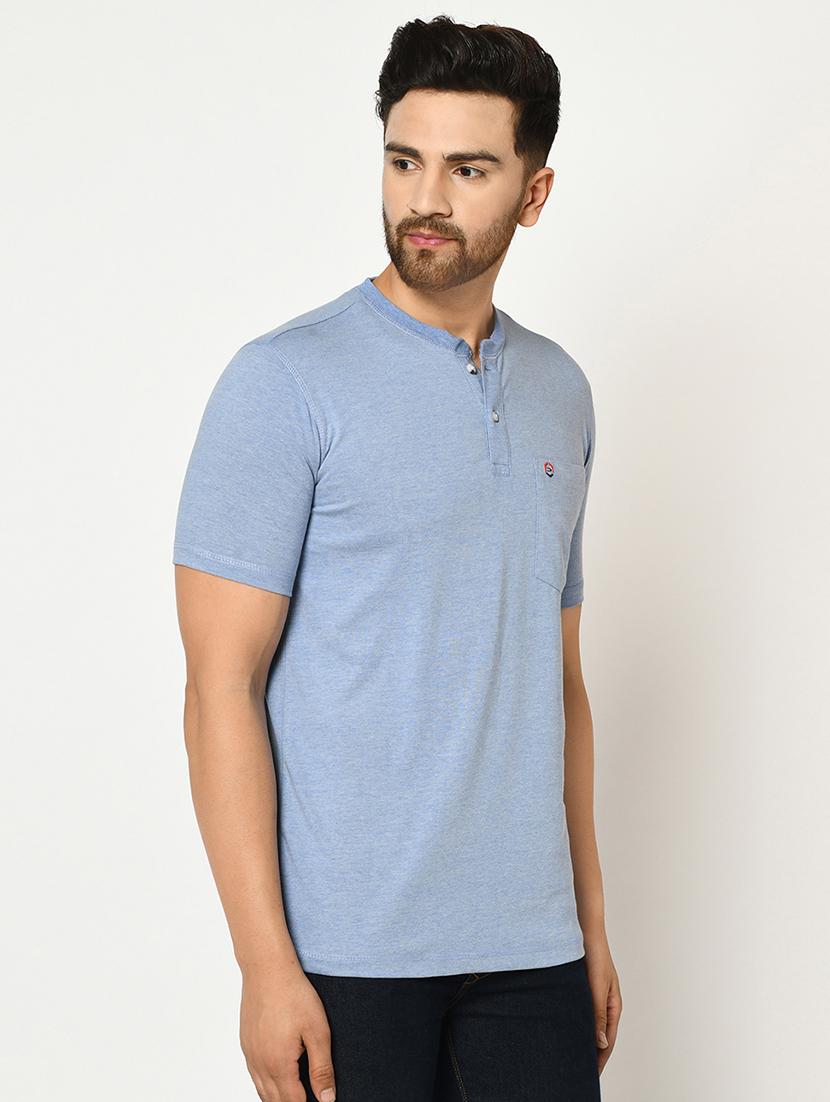 light blue solid pocket t-shirt - 17453682 - Zoom Image - 2