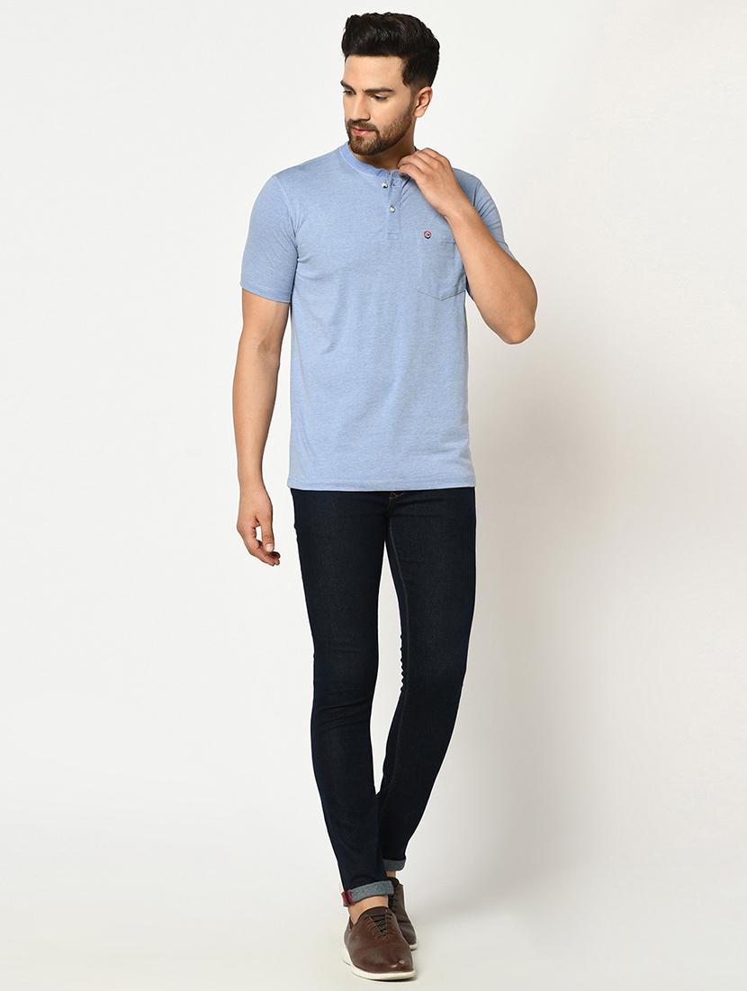 light blue solid pocket t-shirt - 17453682 - Zoom Image - 4