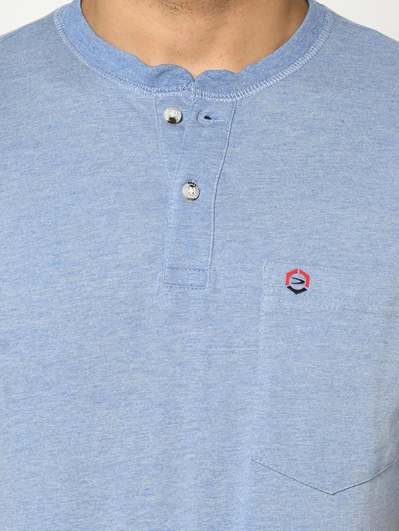 light blue solid pocket t-shirt - 17453682 - Zoom Image - 5