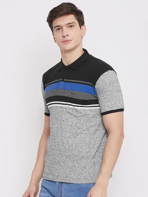 black striped polo t-shirt - 17453730 - Standard Image - 2