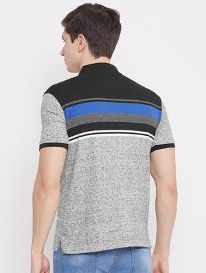 black striped polo t-shirt - 17453730 - Standard Image - 3