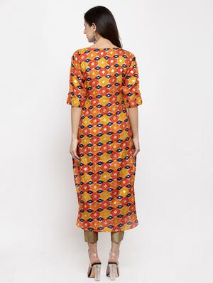 printed straight kurta - 17454065 - Standard Image - 3