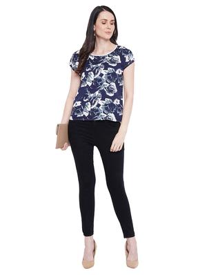 boat neck floral top - 17455615 - Standard Image - 4