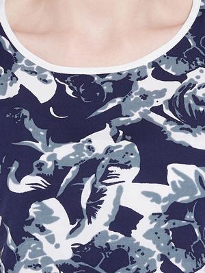 boat neck floral top - 17455615 - Standard Image - 5