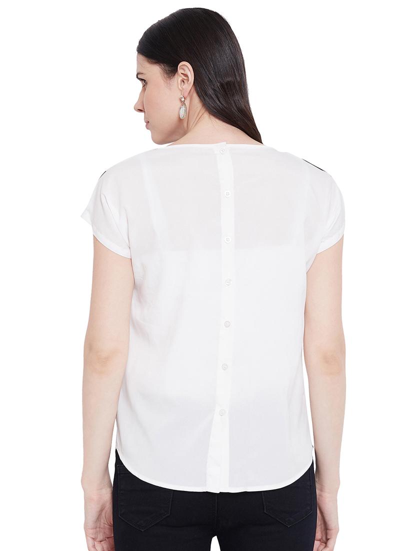 boat neck floral top - 17455615 - Zoom Image - 3